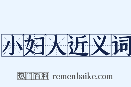 小妇人近义词是什么意思的图片